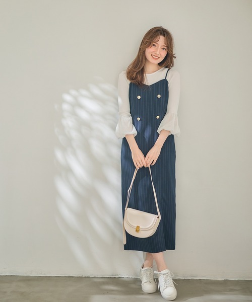 12Twelve Agenda（トゥエルブ　アジェンダ）の「チュールベルスリーブニットプルオーバー（ニット/セーター・レディース・オフホワイト/ブラック/グレー・M）」の9枚目の写真