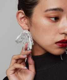 Narcissus | 【Narcissus】ビーズリボンピアス(ピアス（両耳用）)