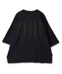 Tシャツ・カットソー Jie Slender Slit Slacks BLACK VARSITY EMBROIDERY TEE / BLACK | ZETA DIVISION STORE