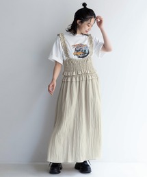 LOWRYS FARM | シャーリングギャザーワンピース　140715(ワンピース)