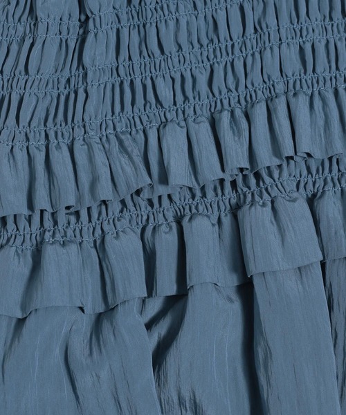 LOWRYS FARM（ローリーズファーム）の「シャーリングギャザーワンピース　140715（ワンピース・レディース・ブルー/ブラック/アイボリー・FREE）」の16枚目の写真