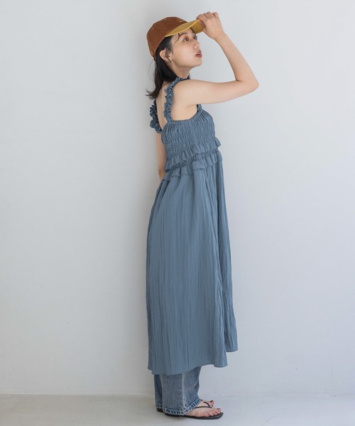 LOWRYS FARM（ローリーズファーム）の「シャーリングギャザーワンピース　140715（ワンピース・レディース・ブルー/ブラック/アイボリー・FREE）」の19枚目の写真