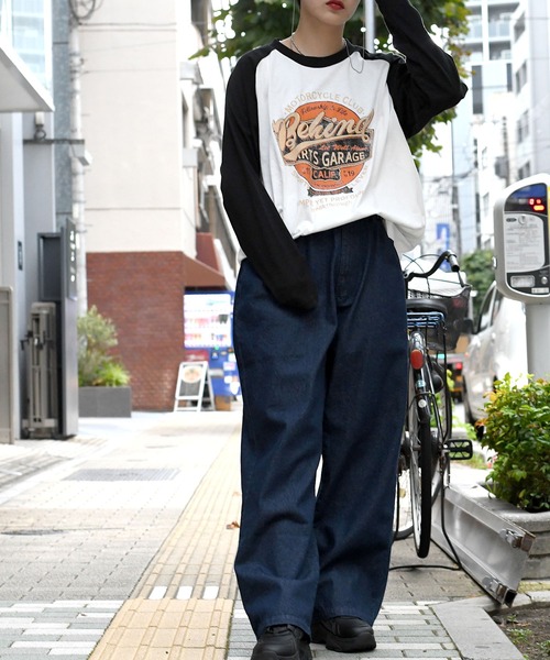 Starting Over（スターティングオーバー）の「oversize raglan sleeve print long sleeve T-shirt/オーバーサイズ ラグランスリーブ プリント ロンT/リンガー プリント ロンT（Tシャツ/カットソー・メンズ・ブラック系その他/レッド系その他2/ブラウン系その他2/ブラック系その他3/ブラック/ブラウン系その他/ブラック系その他2/レッド/ブラウン/レッド系その他/レッド系その他3/ブラウン系その他3・S/M/L/XL）」の22枚目の写真