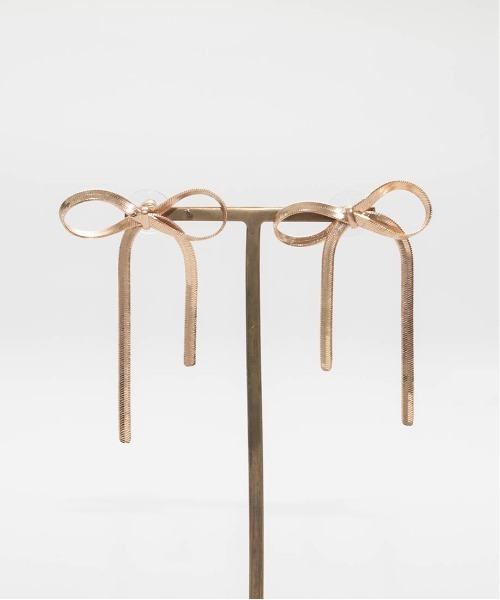 RANDA（ランダ）の「チェーンリボンピアス（ピアス（両耳用）・レディース・シルバー/ゴールド・FREE）」の13枚目の写真