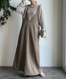 DouDou（ドゥドゥ）の「【新色追加/前後2WAYで着られる】深Vワンピース（ワンピース）」