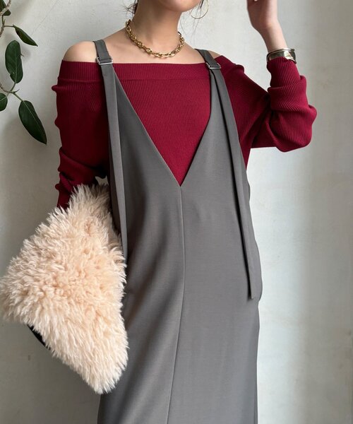 新色追加/前後2WAYで着られる】深Vワンピース（ワンピース）｜DouDou