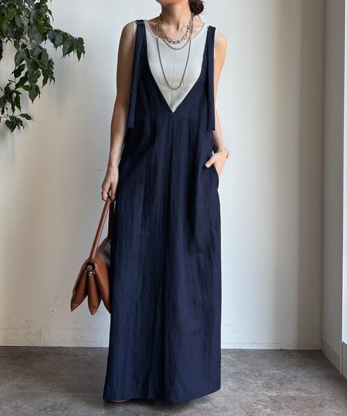 新色追加/前後2WAYで着られる】深Vワンピース（ワンピース）｜DouDou