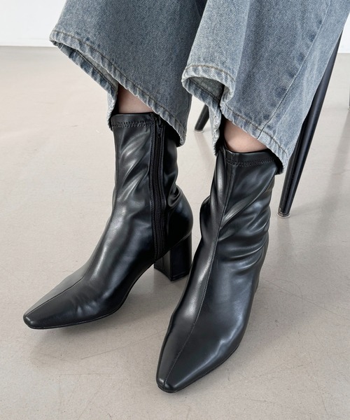 Heather(ヘザー)の「ストレッチポインテッドブーツ 137991(ブーツ・レディース・ホワイト/ブラック/ブラック系その他・M/L)」の22枚目の写真