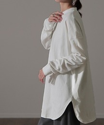 裾長 モックネックロンT