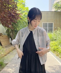 NICOLE white（ニコルホワイト）の「シアーブルゾンシャツ（ブルゾン）」