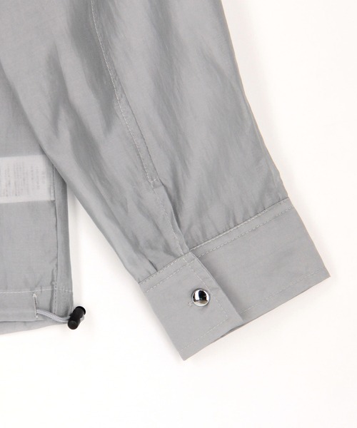 NICOLE white（ニコルホワイト）の「シアーブルゾンシャツ（ブルゾン・レディース・ブラック/カーキ/グレー・FREE）」の9枚目の写真