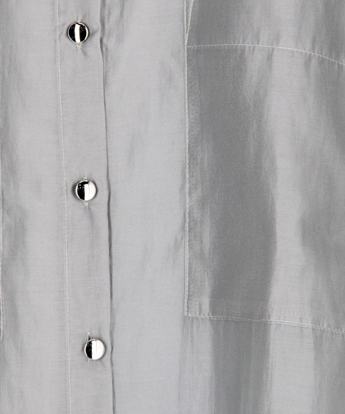 NICOLE white（ニコルホワイト）の「シアーブルゾンシャツ（ブルゾン・レディース・ブラック/カーキ/グレー・FREE）」の19枚目の写真