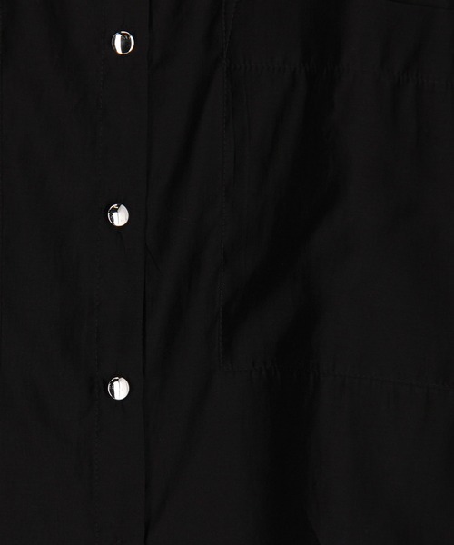 NICOLE white（ニコルホワイト）の「シアーブルゾンシャツ（ブルゾン・レディース・ブラック/カーキ/グレー・FREE）」の21枚目の写真