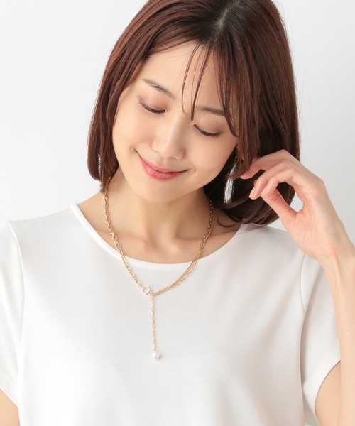 GLOBAL WORK（グローバルワーク）の「Y字チェーンネックレス/138702（ネックレス・レディース・ゴールド/シルバー・ONE SIZE）」の2枚目の写真