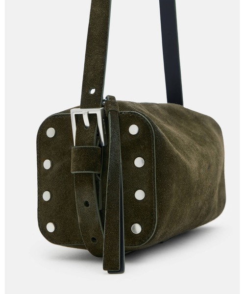 MIRO BARRELL LEATHER CROSSBODY BAG | MIRO バレル レザー クロスボディ バッグ（ショルダーバッグ）｜ALLSAINTS（オールセインツ）