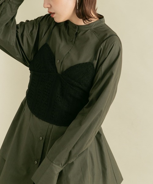 KBF(ケイビーエフ)の「BACKリボンレースコルセット(その他トップス・レディース・オフホワイト/ブラック・ONE)」の14枚目の写真