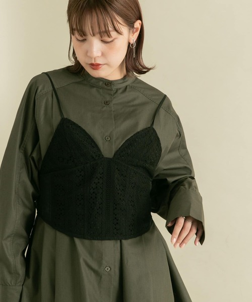 KBF(ケイビーエフ)の「BACKリボンレースコルセット(その他トップス・レディース・オフホワイト/ブラック・ONE)」の15枚目の写真