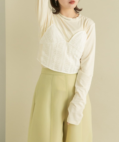 KBF(ケイビーエフ)の「BACKリボンレースコルセット(その他トップス・レディース・オフホワイト/ブラック・ONE)」の21枚目の写真