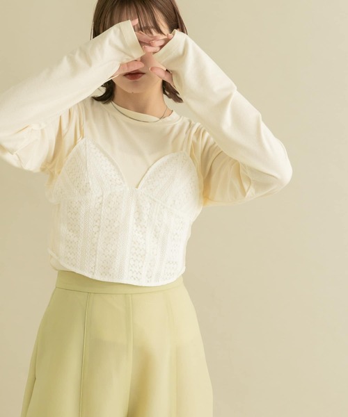 KBF(ケイビーエフ)の「BACKリボンレースコルセット(その他トップス・レディース・オフホワイト/ブラック・ONE)」の22枚目の写真