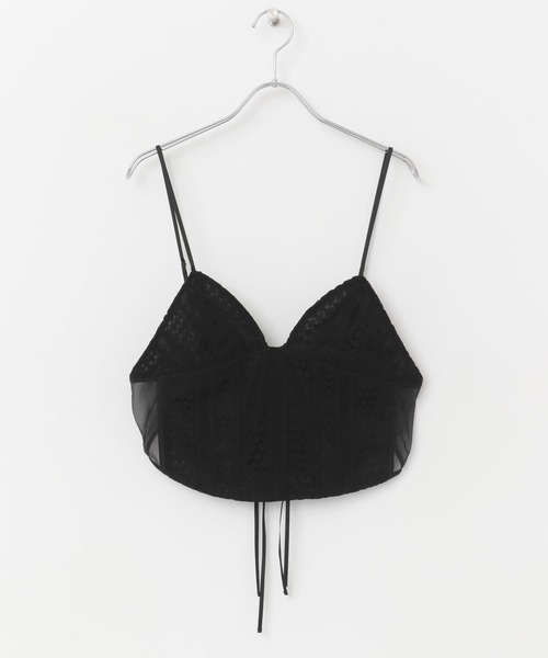 KBF(ケイビーエフ)の「BACKリボンレースコルセット(その他トップス・レディース・オフホワイト/ブラック・ONE)」の7枚目の写真