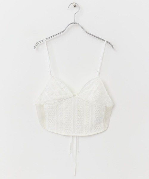 KBF(ケイビーエフ)の「BACKリボンレースコルセット(その他トップス・レディース・オフホワイト/ブラック・ONE)」の8枚目の写真