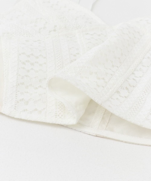 KBF(ケイビーエフ)の「BACKリボンレースコルセット(その他トップス・レディース・オフホワイト/ブラック・ONE)」の11枚目の写真