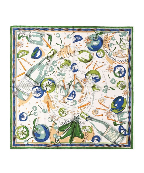 manipuri(マニプリ)の「manipuri WINE シルクスカーフ(バンダナ/スカーフ・レディース・レッド系その他/ホワイト系その他・FREE)」の2枚目の写真