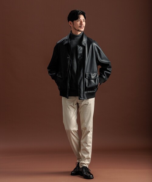 THE SHOP TK (ザ ショップ ティーケー )の「◆ヴィンテージライクA2ブルゾン ビッグシルエット(ブルゾン・メンズ・ブラック/ブラウン系その他・02/03/04)」の6枚目の写真