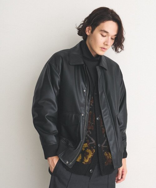 THE SHOP TK (ザ ショップ ティーケー )の「◆ヴィンテージライクA2ブルゾン ビッグシルエット(ブルゾン・メンズ・ブラック/ブラウン系その他・02/03/04)」の8枚目の写真