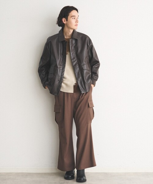 THE SHOP TK (ザ ショップ ティーケー )の「◆ヴィンテージライクA2ブルゾン ビッグシルエット(ブルゾン・メンズ・ブラック/ブラウン系その他・02/03/04)」の11枚目の写真