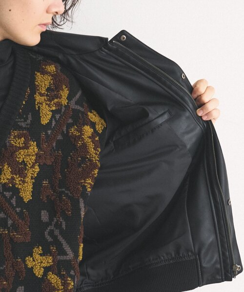 THE SHOP TK (ザ ショップ ティーケー )の「◆ヴィンテージライクA2ブルゾン ビッグシルエット(ブルゾン・メンズ・ブラック/ブラウン系その他・02/03/04)」の4枚目の写真