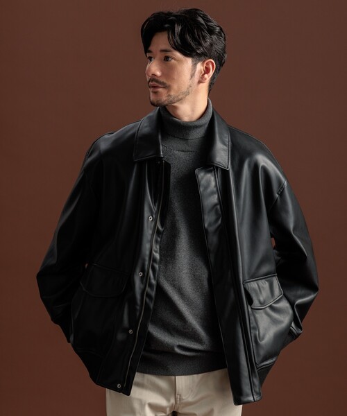 THE SHOP TK (ザ ショップ ティーケー )の「◆ヴィンテージライクA2ブルゾン ビッグシルエット(ブルゾン・メンズ・ブラック/ブラウン系その他・02/03/04)」の21枚目の写真