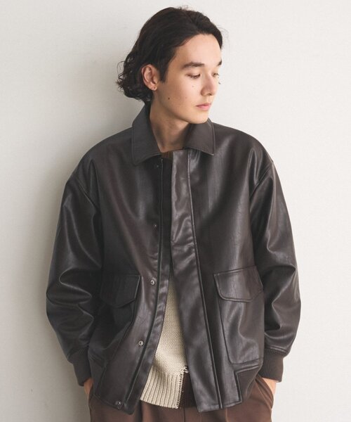 THE SHOP TK (ザ ショップ ティーケー )の「◆ヴィンテージライクA2ブルゾン ビッグシルエット(ブルゾン・メンズ・ブラック/ブラウン系その他・02/03/04)」の19枚目の写真