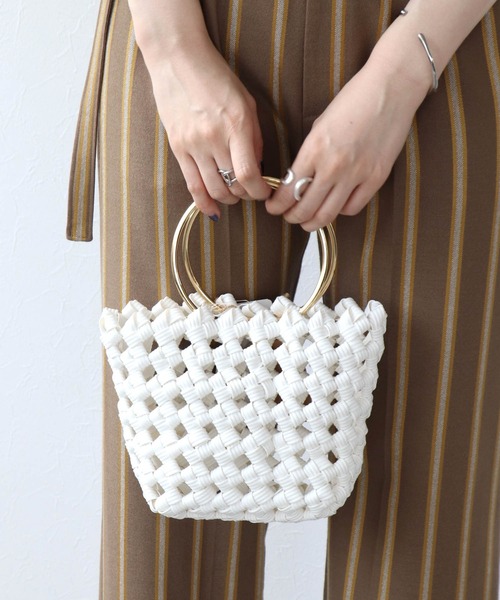 SANRAMI（サンラミ）の「メルカドBAG (S)【SANRAMI/サンラミ】（トートバッグ・レディース・ホワイト/ブラック・フリー）」の16枚目の写真