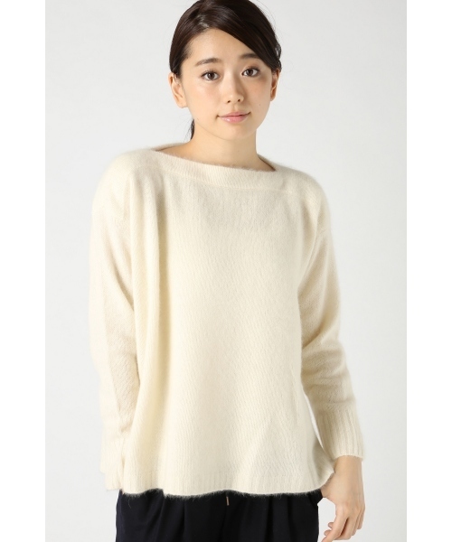 JOURNAL STANDARD（ジャーナルスタンダード）の「Hairy ボートネックプルオーバー#（ニット/セーター・レディース・グレー/アイボリー/キャメル・FREE）」の13枚目の写真