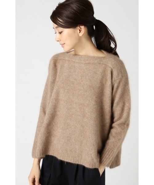 JOURNAL STANDARD（ジャーナルスタンダード）の「Hairy ボートネックプルオーバー#（ニット/セーター・レディース・グレー/アイボリー/キャメル・FREE）」の15枚目の写真