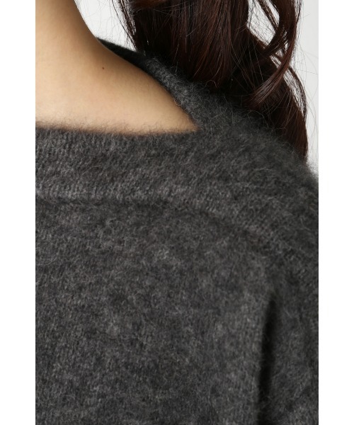 JOURNAL STANDARD（ジャーナルスタンダード）の「Hairy ボートネックプルオーバー#（ニット/セーター・レディース・グレー/アイボリー/キャメル・FREE）」の9枚目の写真