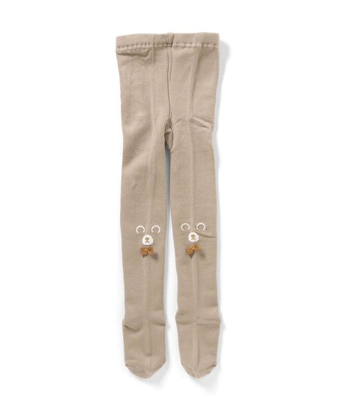 Ampersand（アンパサンド）の「アニマルワンポイントタイツ（タイツ/ストッキング・キッズ・ベージュ/オフホワイト/ブラック・80/90/100/110/120/140）」の3枚目の写真