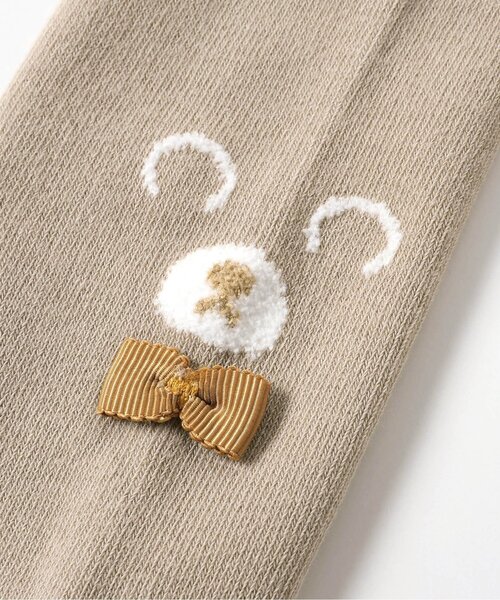 Ampersand（アンパサンド）の「アニマルワンポイントタイツ（タイツ/ストッキング・キッズ・ベージュ/オフホワイト/ブラック・80/90/100/110/120/140）」の5枚目の写真