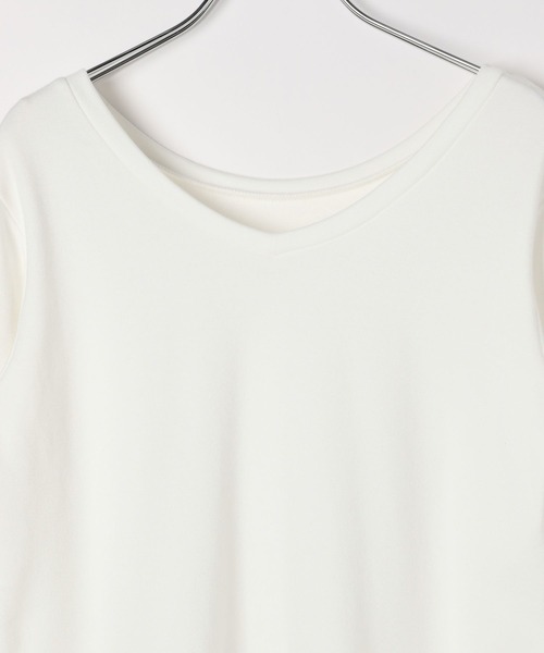 BAYFLOW(ベイフロー)の「2WAYストレッチスムースT(Tシャツ/カットソー・レディース・オフホワイト/ネイビー系/ブラック/ホワイト×ブラック/ブラウン・SMALL/MEDIUM/LARGE)」の16枚目の写真