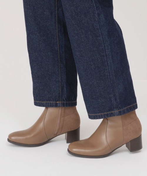 HEAL ME（ヒールミー）の「heal me ヒールミー レディース コンビミドルブーツ【滑りにくい/暖か裏起毛】 224400（ブーツ・レディース・ベージュ/ブラック/ベージュ系その他・23.0cm/22.5cm/24.0cm/23.5cm/25.5cm/25.0cm/24.5cm）」の10枚目の写真