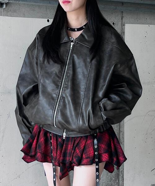 Figments(フィグメンツ)の「ヴィンテージ合皮ジャケット(ブルゾン・レディース・ブラック系その他・LARGE/X-LARGE)」の10枚目の写真