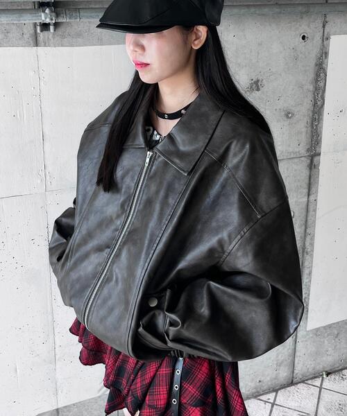 Figments(フィグメンツ)の「ヴィンテージ合皮ジャケット(ブルゾン・レディース・ブラック系その他・LARGE/X-LARGE)」の12枚目の写真