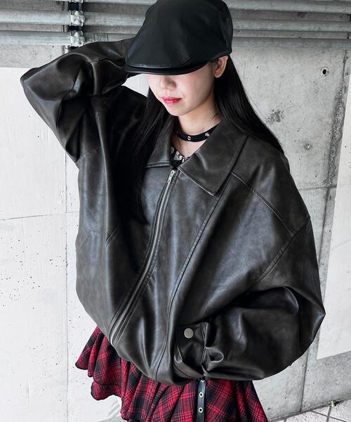 Figments(フィグメンツ)の「ヴィンテージ合皮ジャケット(ブルゾン・レディース・ブラック系その他・LARGE/X-LARGE)」の13枚目の写真