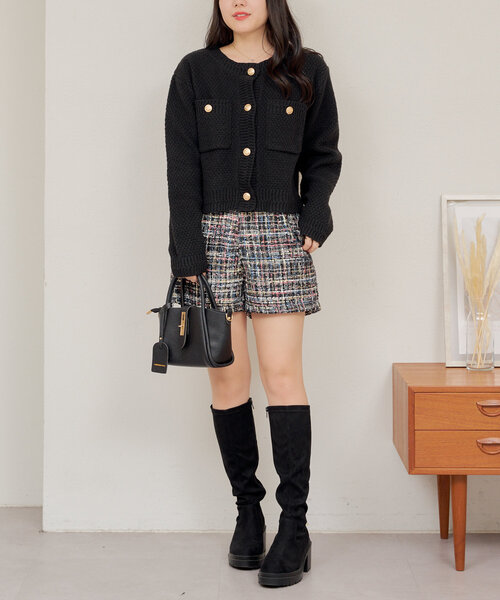 Remind me and forever(リマインドミーアンドフォーエバー)の「ワイドウエストショートパンツ(その他パンツ・レディース・スミクロ/その他/ブラック・FREE)」の9枚目の写真