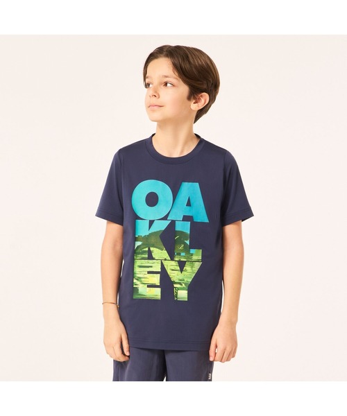 OAKLEY(オークリー)の「オークリー EN QDEVO SS TEE BOLD YTR 7.0/Tシャツ/ UPF50+/ 吸汗速乾/ 抗菌防臭/ YOUTH キッズ・ユース/OAKLEY(Tシャツ/カットソー・キッズ・ホワイト/ブルー/ブラック/オレンジ・M/L/S/XS)」の3枚目の写真