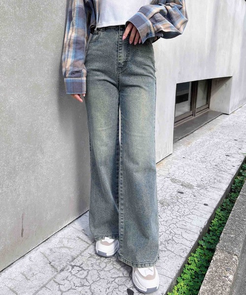 INGNI(イング)の「【WEB限定】フレアデニムパンツ/A(デニムパンツ・レディース・インディゴブルー/ブラック/ブルー系その他・M/S)」の3枚目の写真