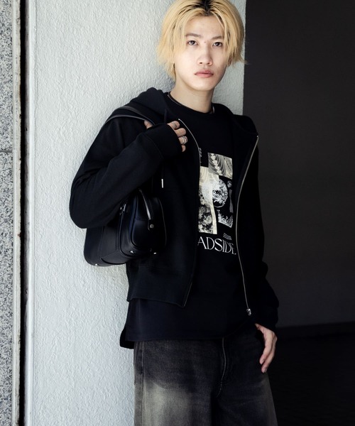 SENSE OF PLACE by URBAN RESEARCH（センスオブプレイスバイアーバンリサーチ）の「カラーZIPパーカー（パーカー・メンズ・ライトグレー/レッド/ブラック・MEDIUM/LARGE）」の9枚目の写真