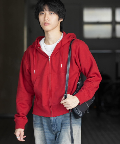 SENSE OF PLACE by URBAN RESEARCH（センスオブプレイスバイアーバンリサーチ）の「カラーZIPパーカー（パーカー・メンズ・ライトグレー/レッド/ブラック・MEDIUM/LARGE）」の13枚目の写真