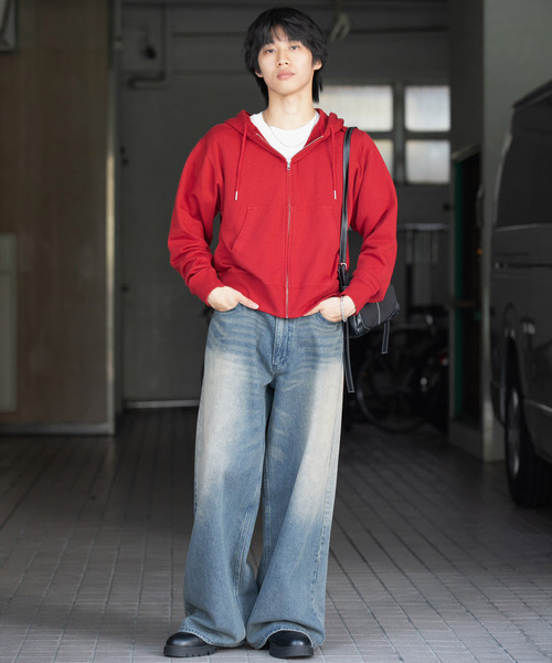 SENSE OF PLACE by URBAN RESEARCH（センスオブプレイスバイアーバンリサーチ）の「カラーZIPパーカー（パーカー・メンズ・ライトグレー/レッド/ブラック・MEDIUM/LARGE）」の16枚目の写真